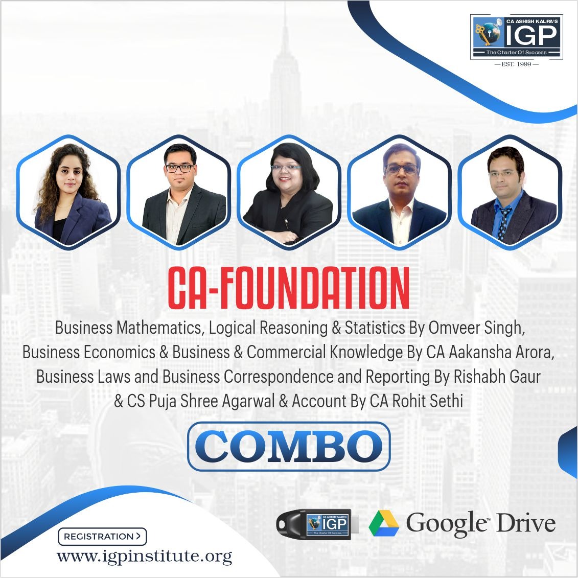 CA Foundation Pendrive Classes - All Subjects Combo New Course (Economics AA Mam)